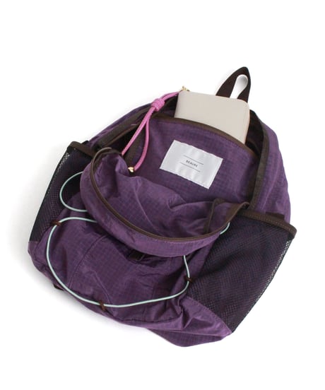 【B-26439】BEAURE NYLON DRAWSTRING BACKPACK｜ナイロン ドローストリング リュック