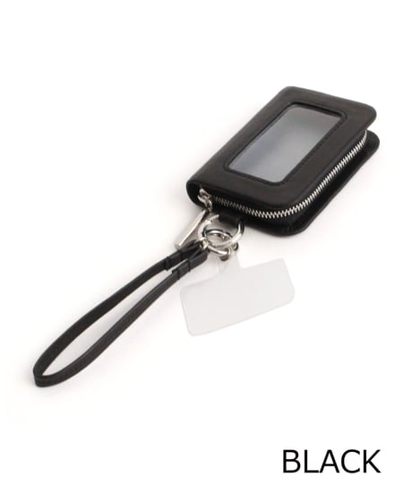 【B-26301】BEAURE カウレザー MagSafe対応 ストラップ付き カウレザー カードケース
