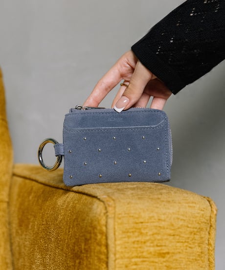 【B-26403】BEAURE Studs Suede Fragment Case｜スタッズ スエード フラグメントケース