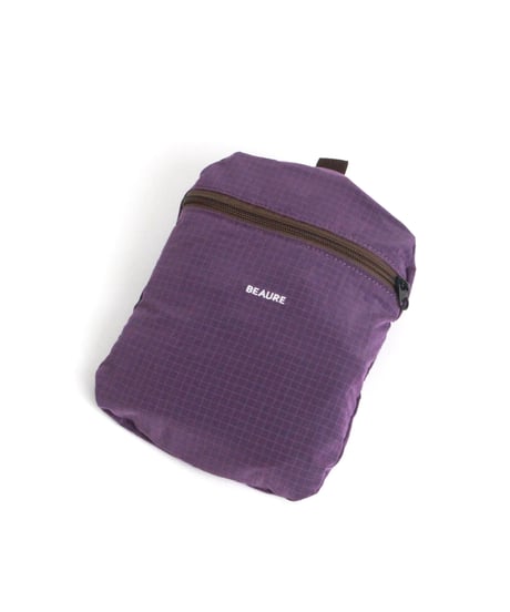 【B-26439】BEAURE NYLON DRAWSTRING BACKPACK｜ナイロン ドローストリング リュック
