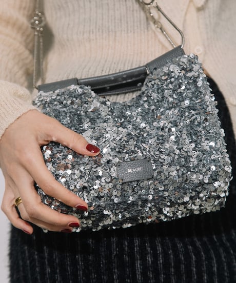【B-26441】BEAURE SPARKLE 2WAY MINI SHOULDER BAG ｜スパンコール 2WAY ミニ ショルダーバッグ