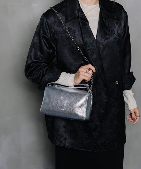 【B-26411】BEAURE Cow Leather 2WAY Chain Shoulder Bag｜カウレザー 2WAY チェーン ショルダーバッグ