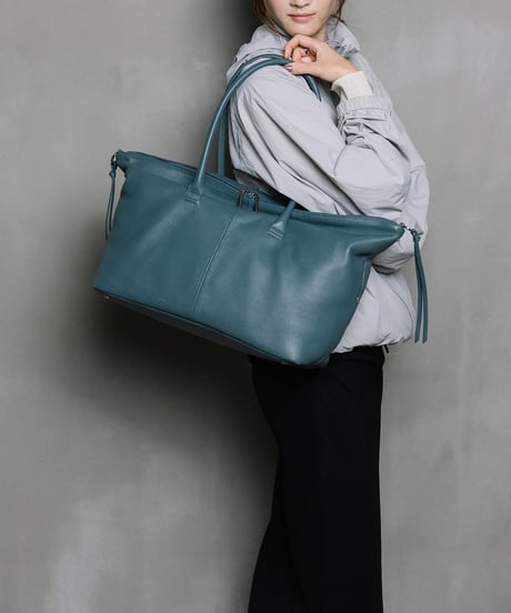 【B-26416】BEAURE Cow Leather Large Boston Bag｜カウレザー ラージ ボストンバッグ