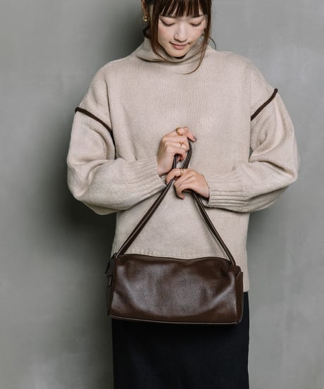 【B-26423】BEAURE COW LEATHER MINI SHOULDER BAG｜カウレザー ミニ ショルダーバッグ