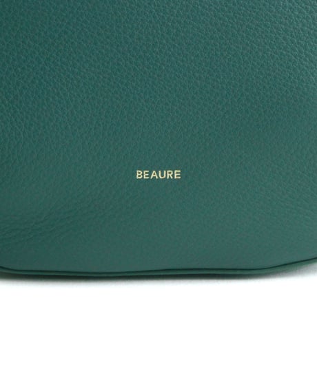 【B-26310】BEAURE カウレザー ラウンド ショルダーバッグ