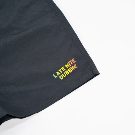 LATE NITE DUBBIN’  NYLON SHORTS / Black