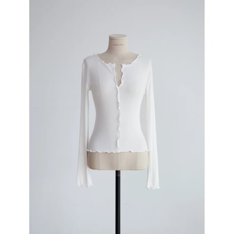 《予約販売》frill accent sheer tops/3colors_nt2675