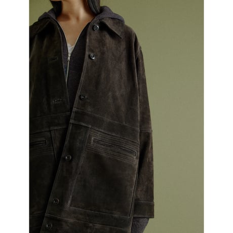 - AUTHENTIC series - real suède rich jacket/brown_an0063