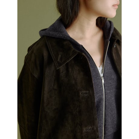 - AUTHENTIC series - real suède rich jacket/brown_an0063