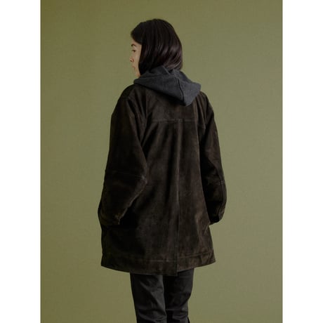 - AUTHENTIC series - real suède rich jacket/brown_an0063