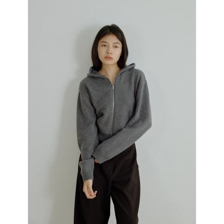 【NOKCHA original】wool blend zipup hoodie/ivory,gray_nt2666