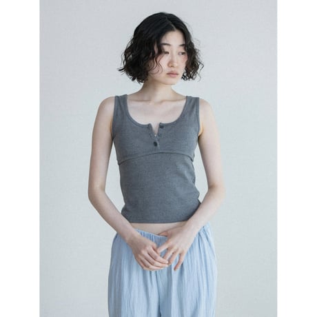 《予約販売》button lib tank top/3colors_nt2625