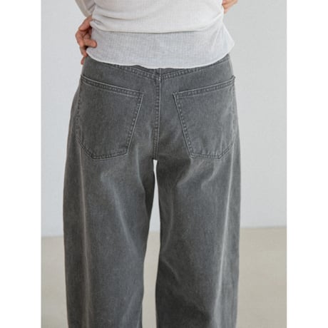 《予約販売》light gray oval jeans_nj0203