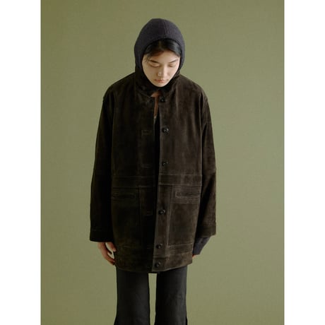 - AUTHENTIC series - real suède rich jacket/brown_an0063
