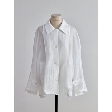 《予約販売》raglan sleeve sheer shirt jacket/2colors_no0538