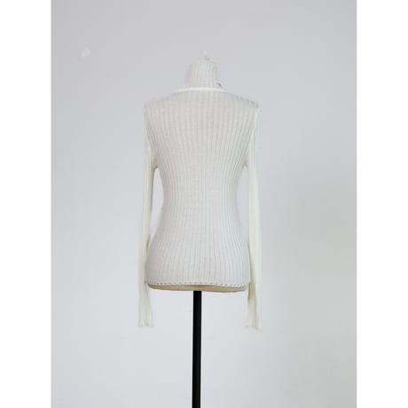 《予約販売》damage sheer knit cardigan/2colors_nt2695