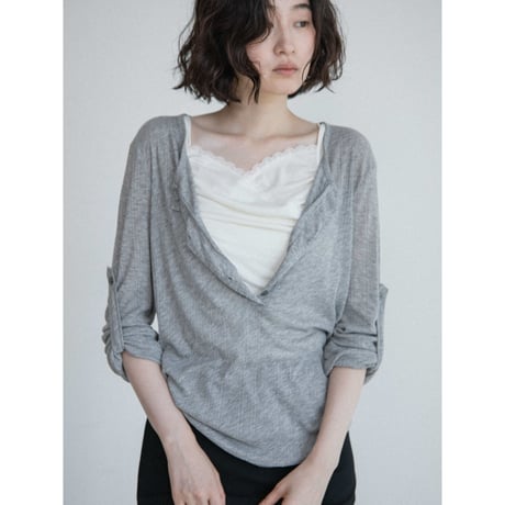 《予約販売》henley neck 2way tops/2colors_nt2663