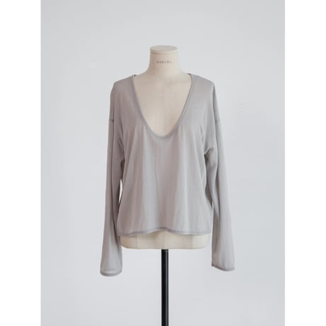 《予約販売》u neck sheer tops/3colors_nt2622