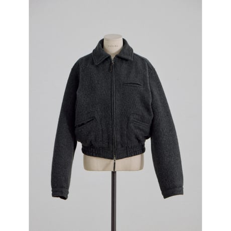 【11月16日以降順次発送商品】- AUTHENTIC series - quilting liner patch wool jacket/charcoal_an0068