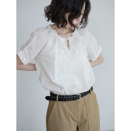 《予約販売》lacy neck accent blouse_nb0422