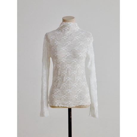 《予約販売》jacquard lacy sheer tops/3colors_nt2700