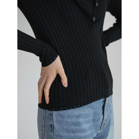 《予約販売》damage sheer knit cardigan/2colors_nt2695