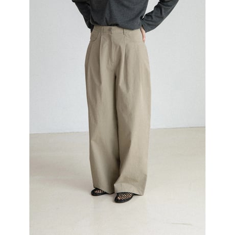《予約販売》two tuck cotton wide pants/2colors_np1293