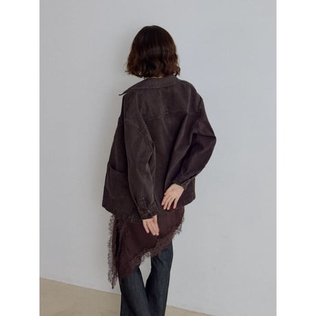 《予約販売》ashed denim jacket/2colors_no0542