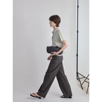 【NOKCHA original】material mannish pants/charcoal brown_np1273