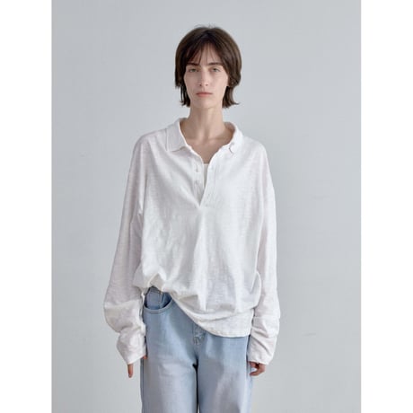 《予約販売》henley neck sheer tops/2colors_nt2612