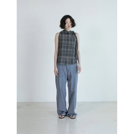 《予約販売》sheer check sleeveless/2colors_nb0400