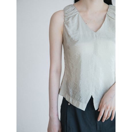 《予約販売》glossy back accent sleeveless/2colors_nb0416