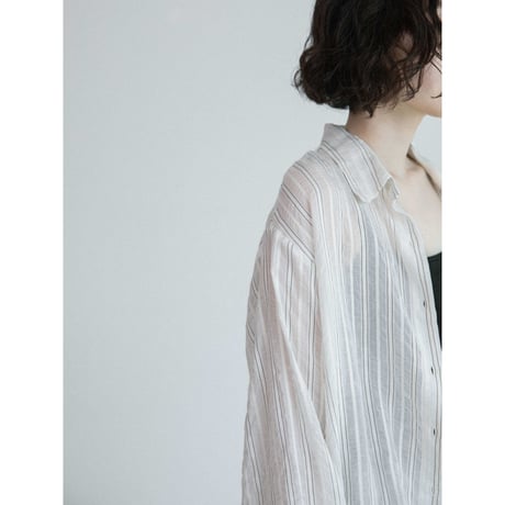 《予約販売》handsome stripe sheer shirt_nb0403
