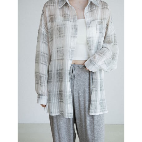 《予約販売》check sheer over shirt/2colors_nb0419