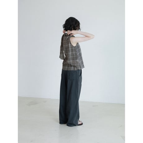 《予約販売》sheer check sleeveless/2colors_nb0400