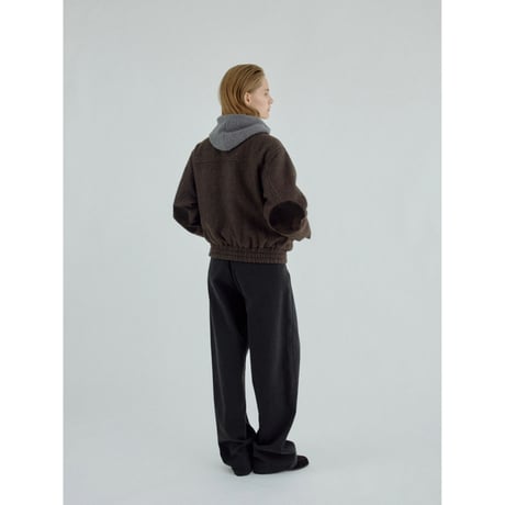 【11月16日以降順次発送商品】- AUTHENTIC series - quilting liner patch wool jacket/brown_an0067