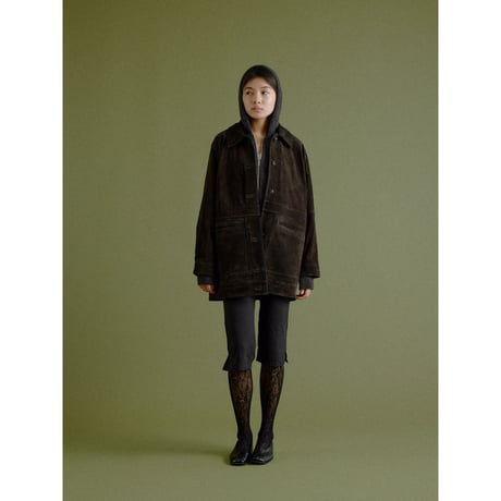 - AUTHENTIC series - real suède rich jacket/brown_an0063