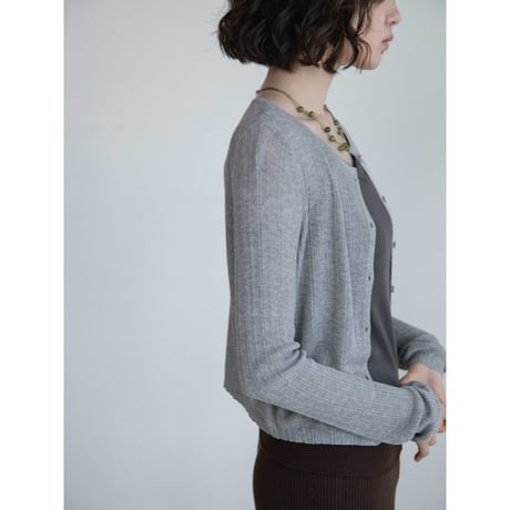 《予約販売》sheer lib knit cardigan/3colors_nt2665