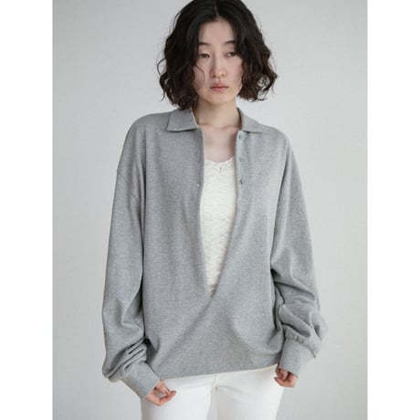 《予約販売》open collar tops/2colors_nt2682