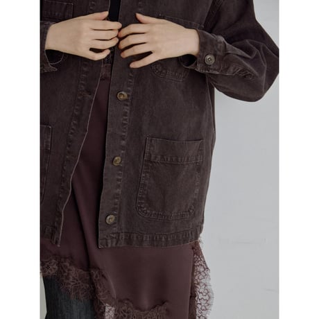《予約販売》ashed denim jacket/2colors_no0542