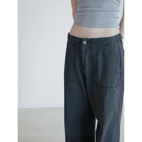 《予約販売》waist accent cotton wide pants/3colors_np1289