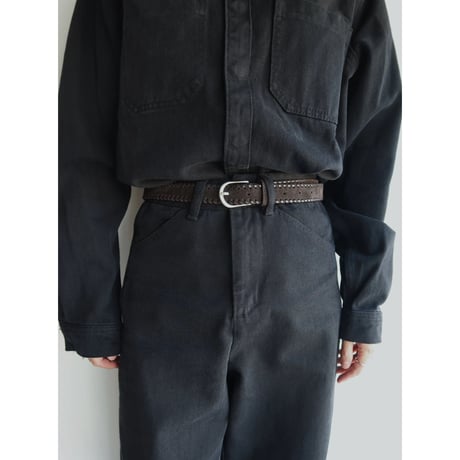 【11月30日以降順次発送商品】- AUTHENTIC series - real leather mesh belt/2colors_an0071