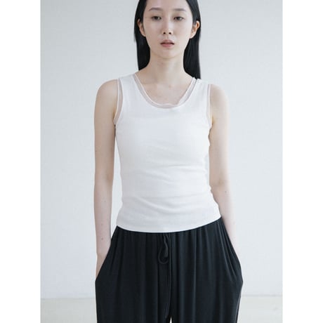 《予約販売》sheer accent tank top/3colors_nt2638