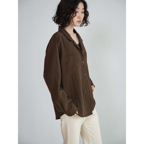 《予約販売》open collar washer shirt/3colors_nb0430