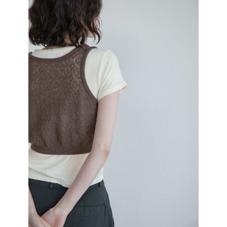 《予約販売》jacquard minimal knit vest/2colors_nt2658