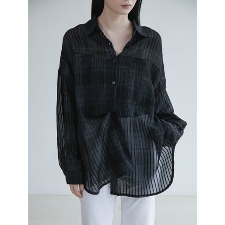 《予約販売》check sheer over shirt/2colors_nb0419