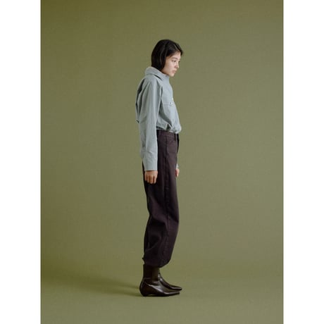 - AUTHENTIC series - western pick stitch shirt/sax blue_an0060