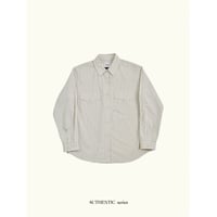 - AUTHENTIC series - western pick stitch shirt/stripe_an0059