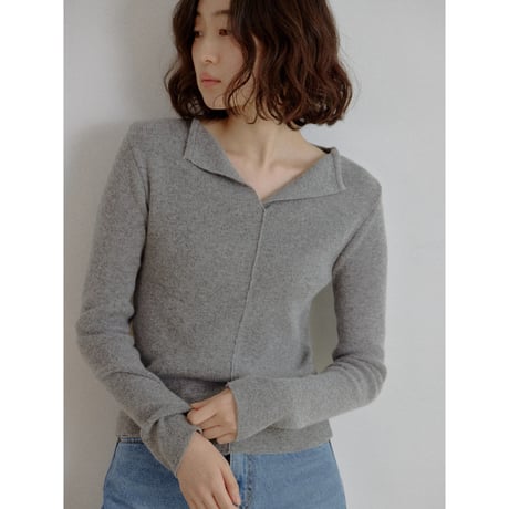 《予約販売》décolleté knit tops/2colors_nt2708
