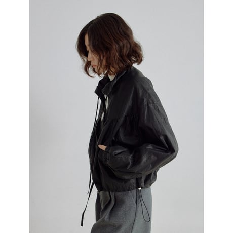 《予約販売》leather like gather blouson/2colors_no0543